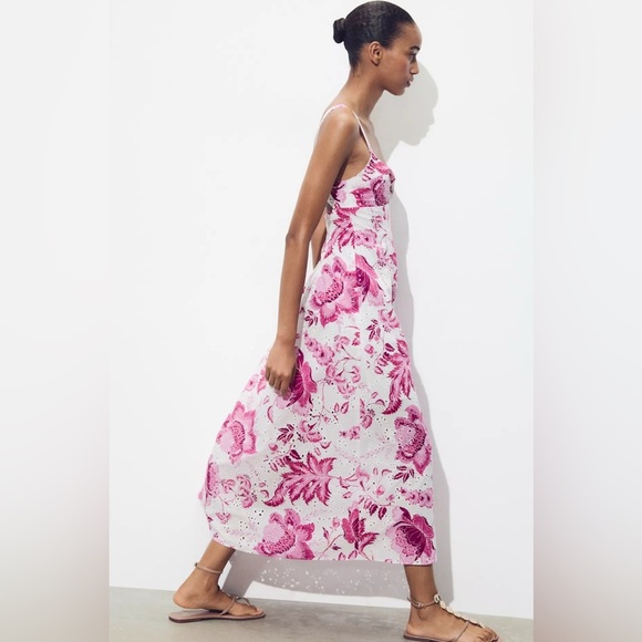 🔥🔥Zara printed dress with openwork embroidery - Picture 5 of 13